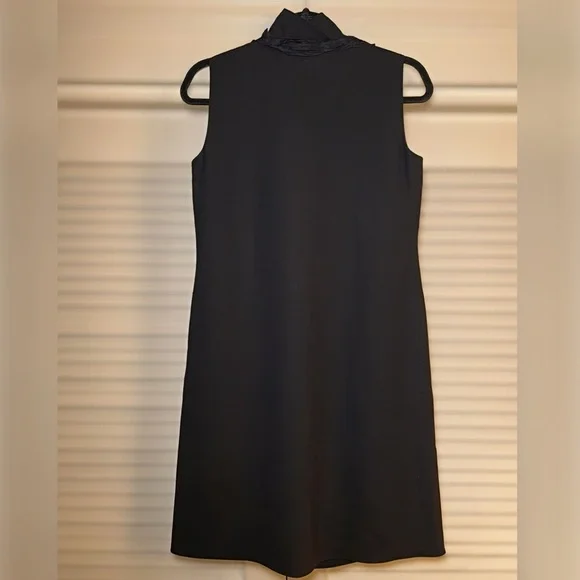 Elie Tahari Sleeveless Wool Dress Blazer Asymmetrical Ruffle Neckline size 2 - Picture 11 of 11